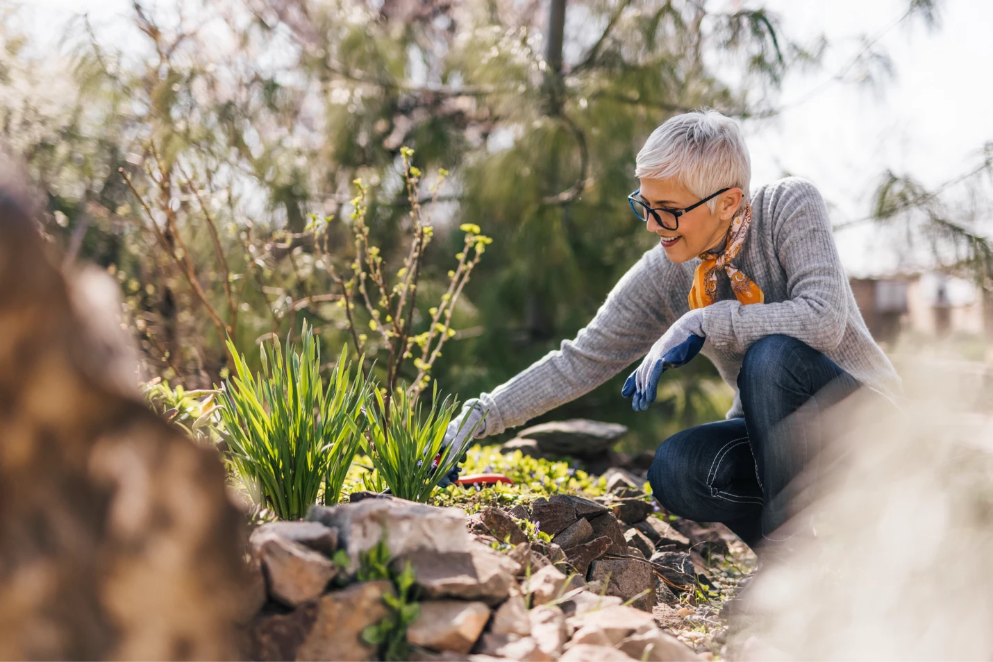 Woman gardening