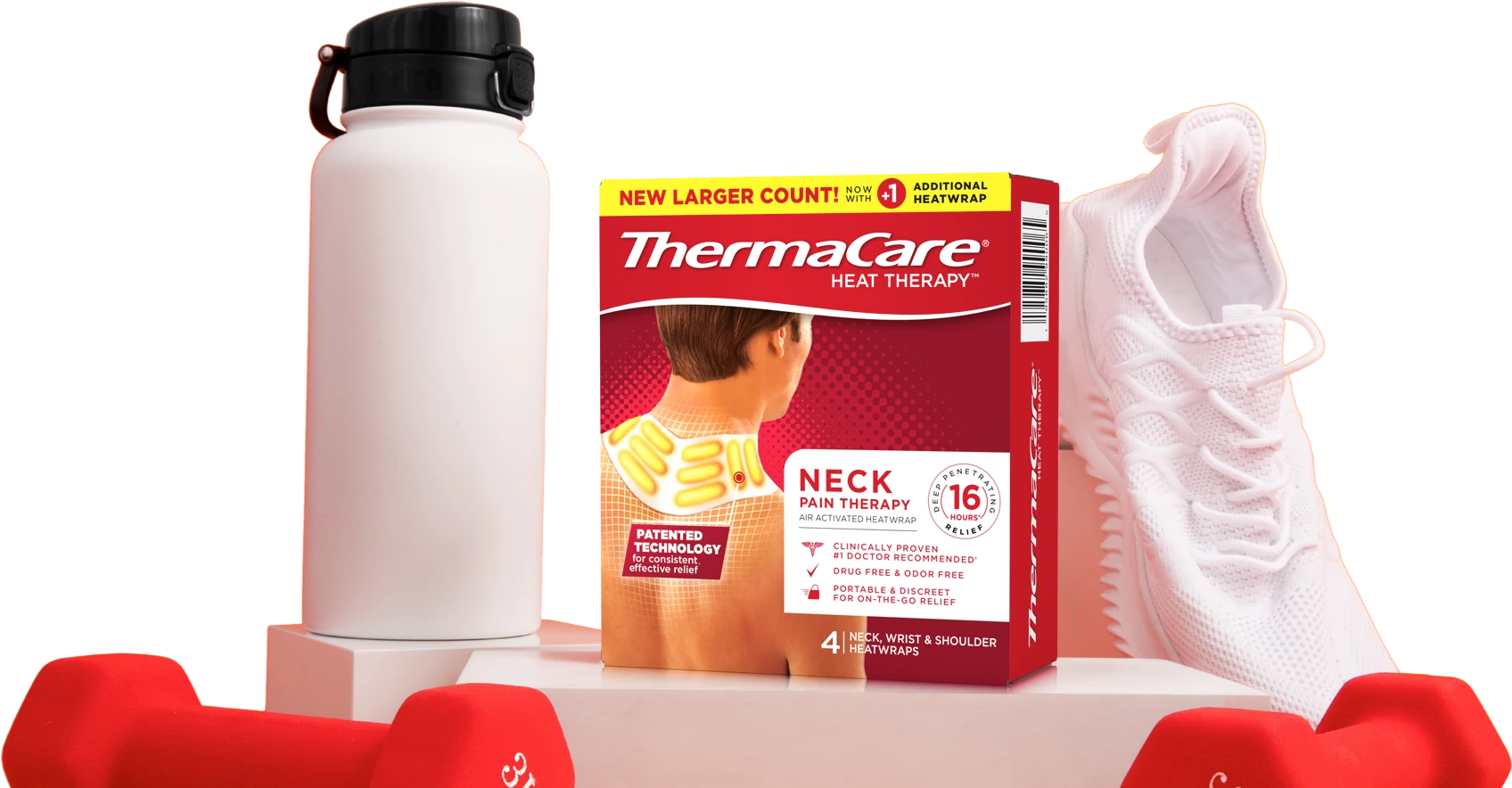 ThermaCare Neck Pain Therapy, Shoulder, and Wrist Pain Relief Patches, Heat  Wraps, 3 Ct 