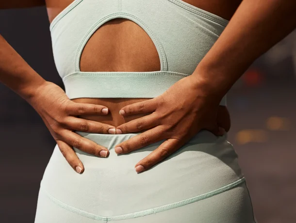 Woman with back pain