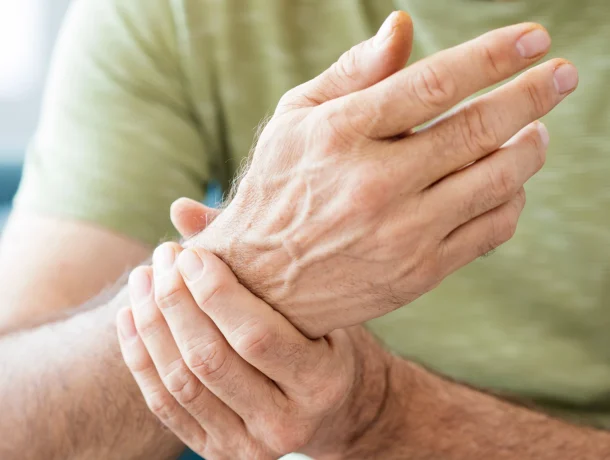 Man with arthritis pain